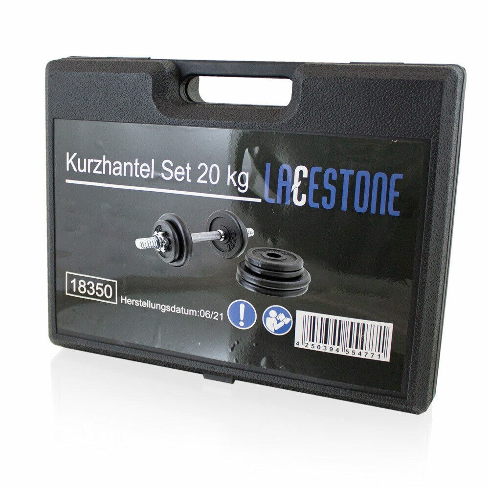 Nastavitelné činky sada 20 kg Lacestone litinové pro silový trénink M18350